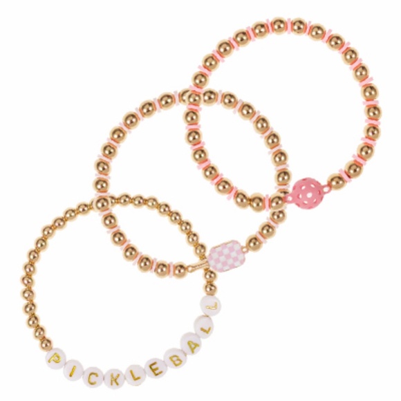 3 Row "Pickleball" & Ball Bracelet